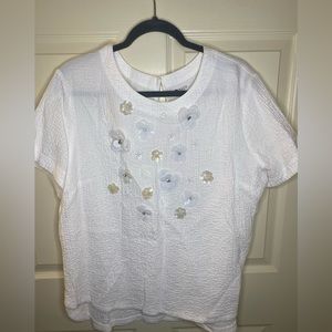 White STYLUS Blouse Sz XL